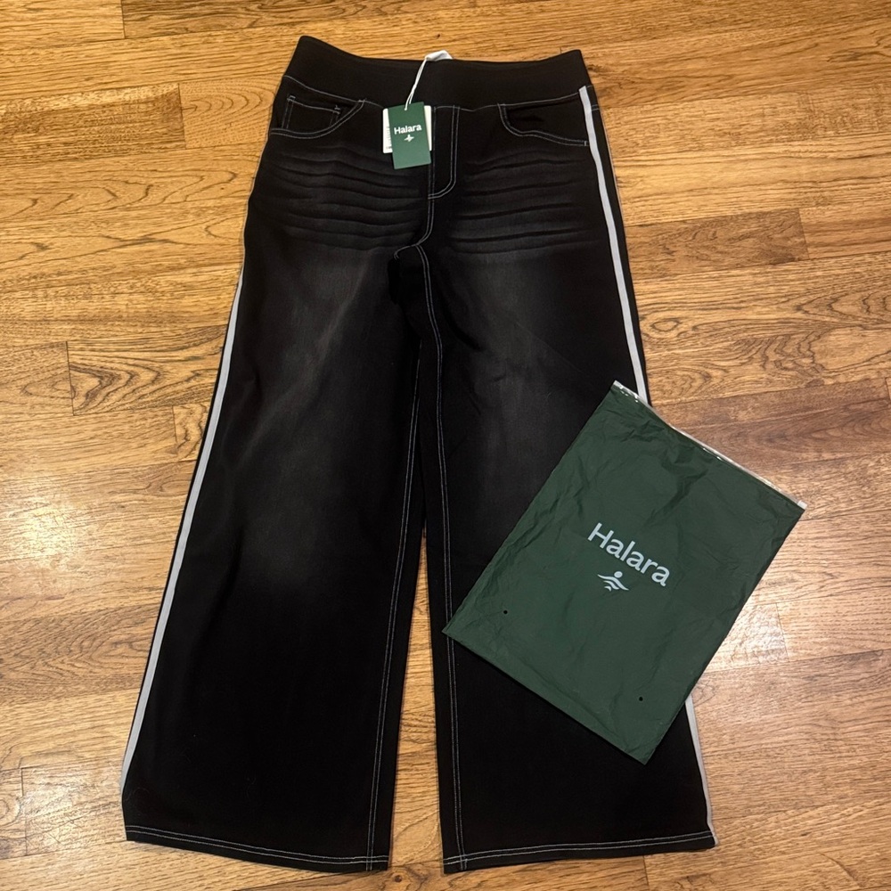 HALARA Women’s Black Wide-Leg Jeans